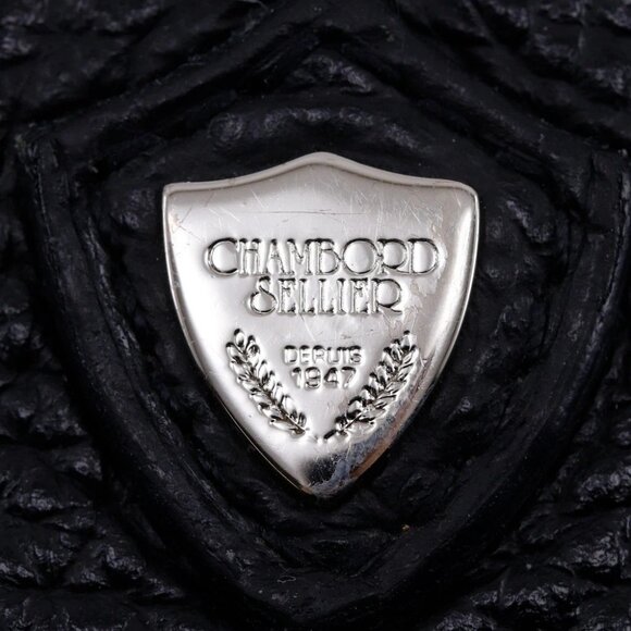 CHAMBORD SELLIER Angers Clutch bag black leather mens - Picture 7 of 11